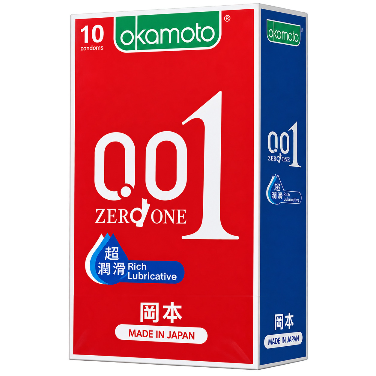 Okamoto｜岡本 0.01RL超潤滑 保險套 衛生套 10入 52mm